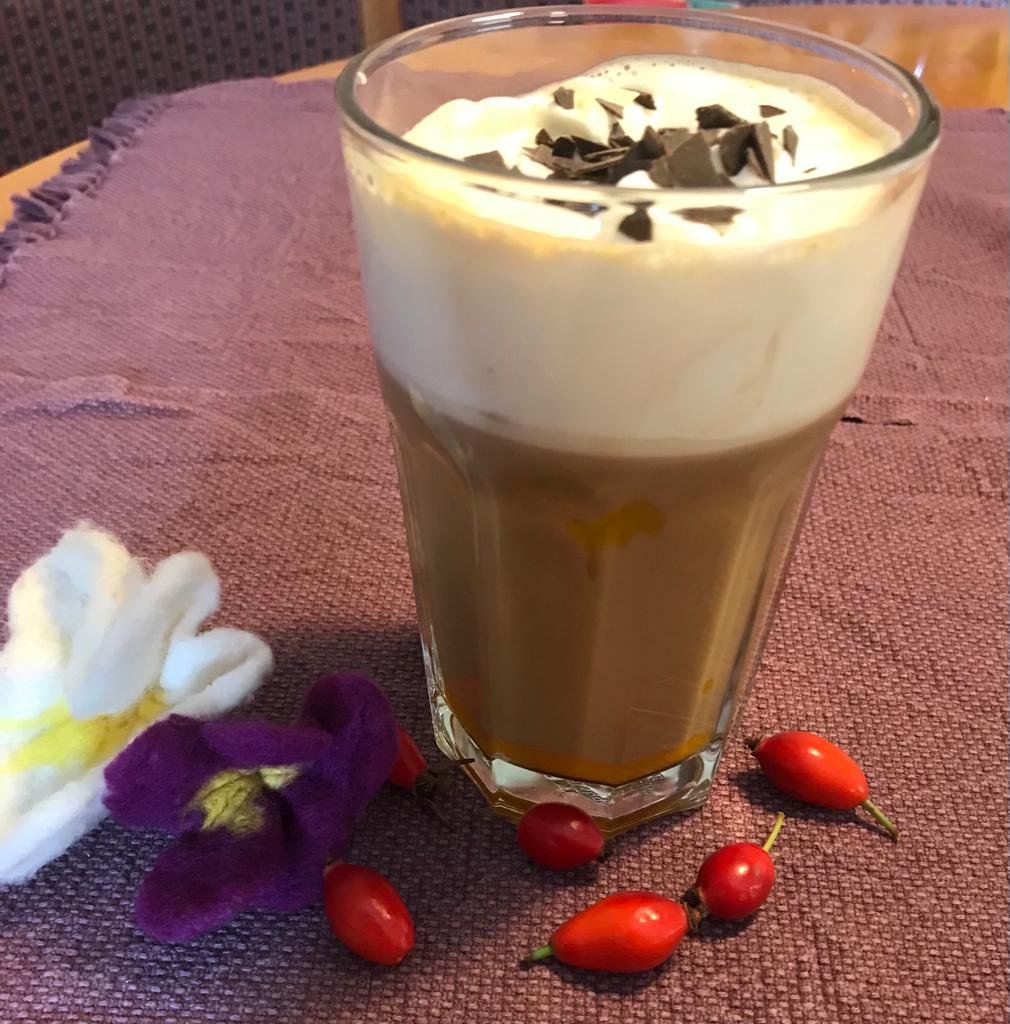 Kürbis-Latte mit Schokolade